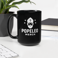 POPELEO MERCH Black Glossy Mug - Wear The Message. - POPELEO MERCH